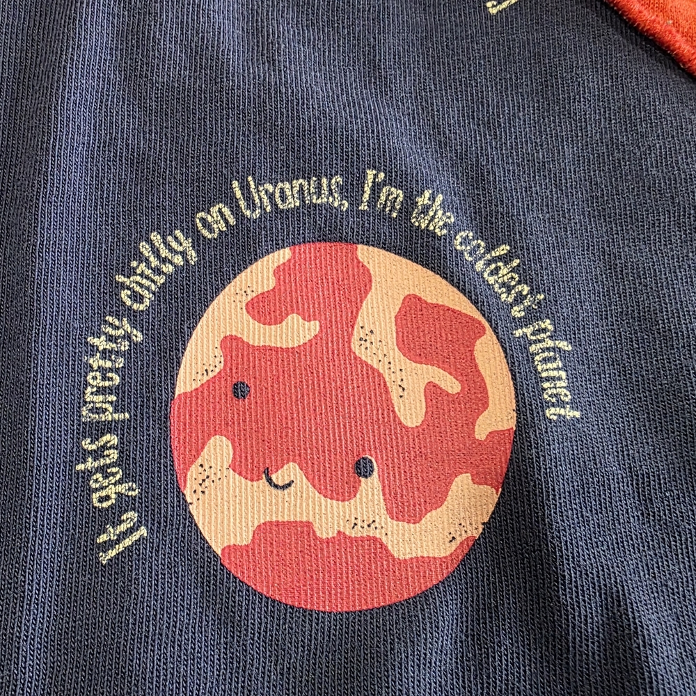 Mini Boden Blue Dress with Colorful Planet Design - Picture 9 of 10